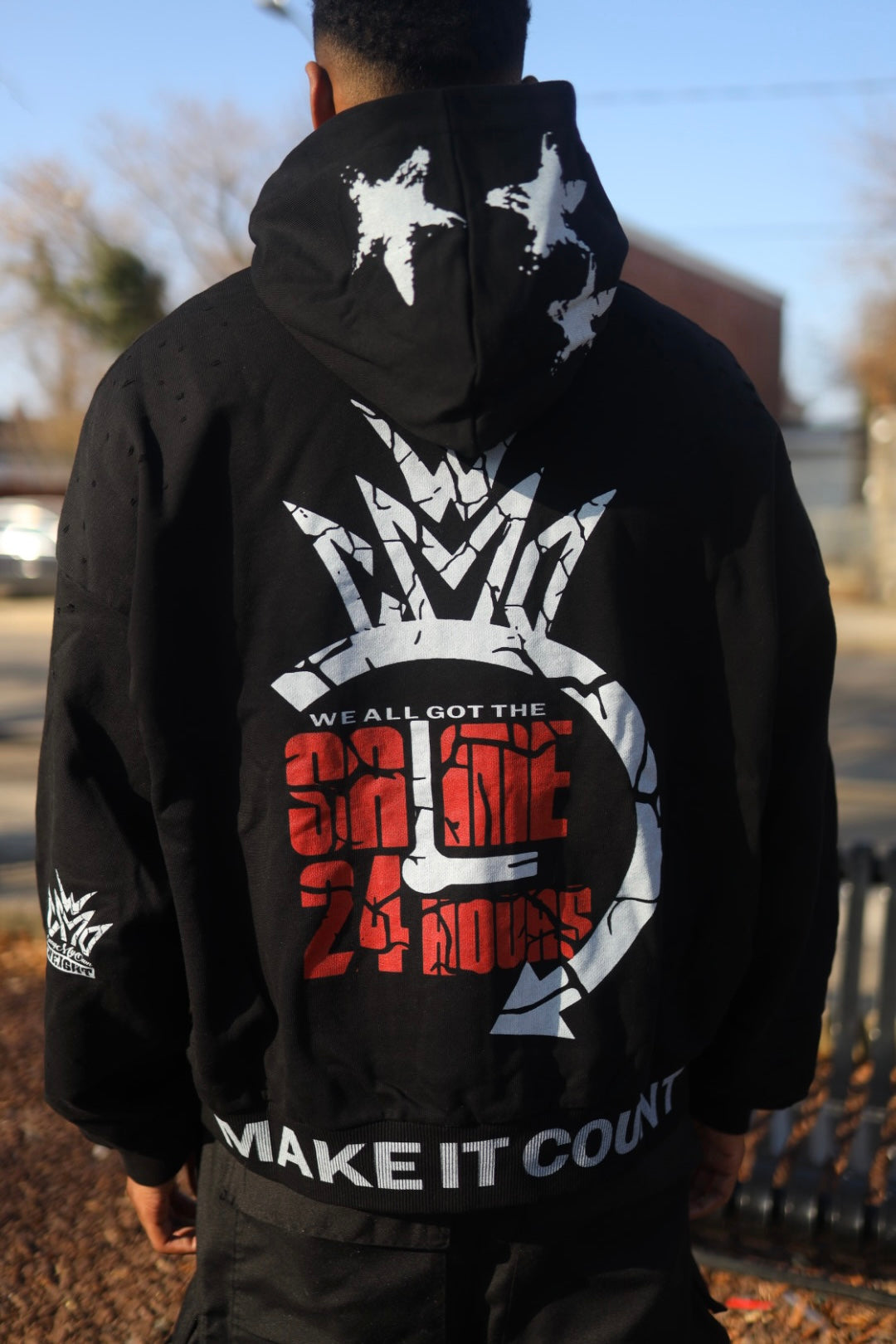 Full Back of 24hrs hoodie
