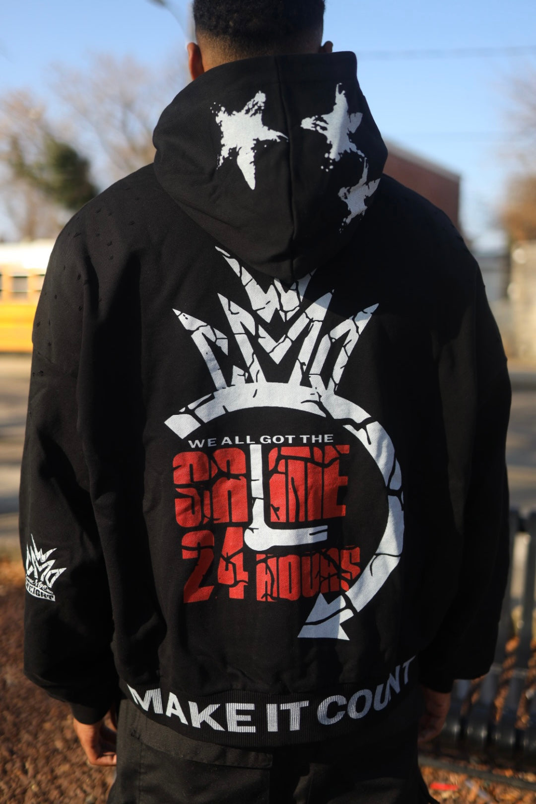 Back View of 24hrs hoodie